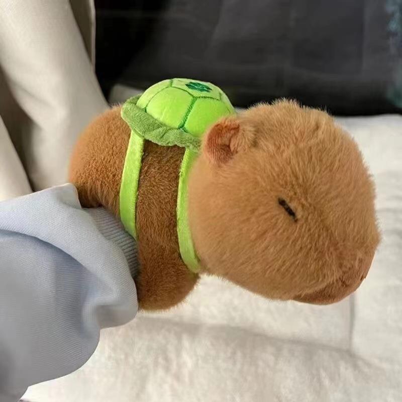 啪啪圈手环卡皮巴拉毛绒玩具水豚公仔8寸抓机娃娃装饰品玩偶定制