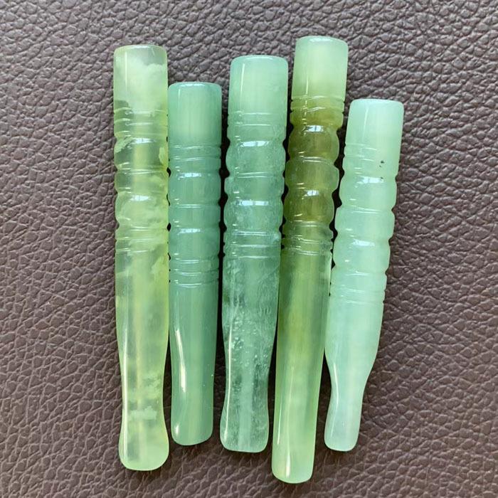 天然玉石粗细俩用烟嘴岫玉粗杆细杆俩用烟袋嘴岫玉烟嘴