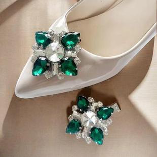 新款金属钻石鞋花婚鞋高跟鞋鞋扣鞋材配件饰品鞋饰可拆卸现货