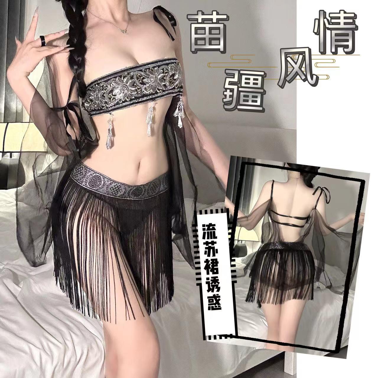 新中式异域风情宫廷妲己欲小胸情趣内衣女汉服新娘睡衣