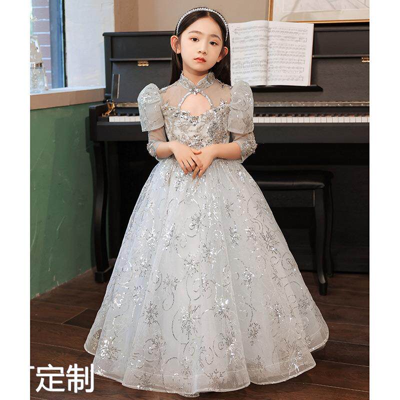 女童走秀礼服春季公主裙儿童花童婚礼小女孩主持人钢琴演奏演出服