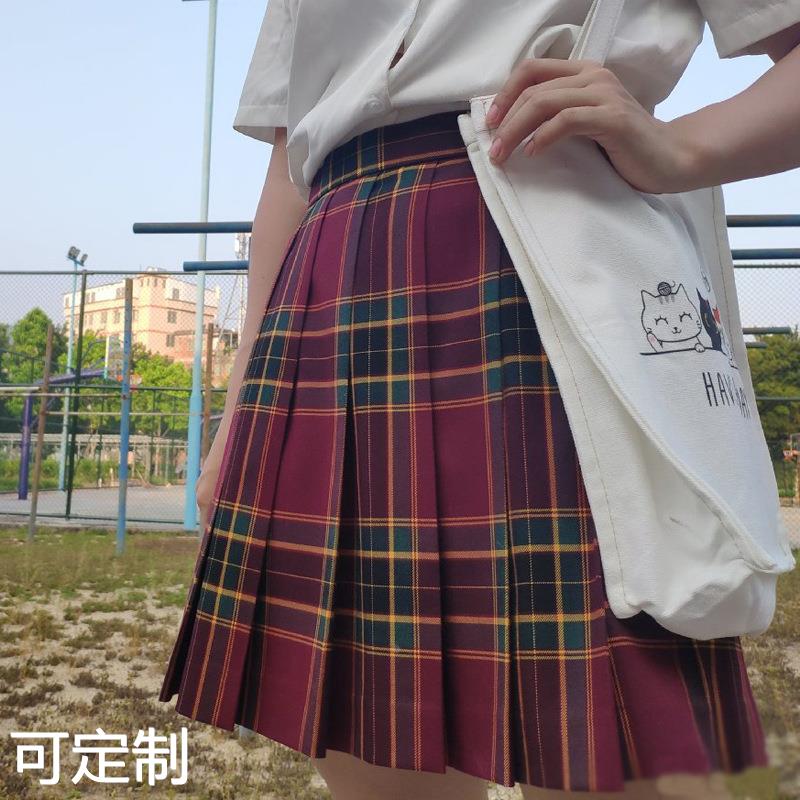 日系高腰格子【山&楂树】格裙JK制服裙半身裙百褶裙百折裙校服