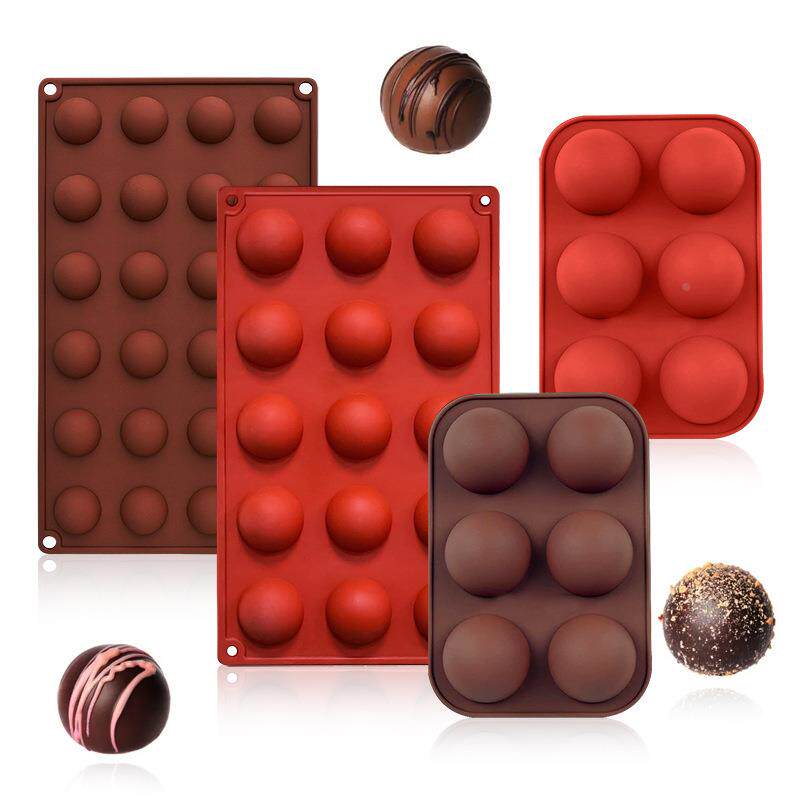 硅胶巧克力模具 6连24连圆球蛋糕模 圆顶慕斯烘焙小工具定制