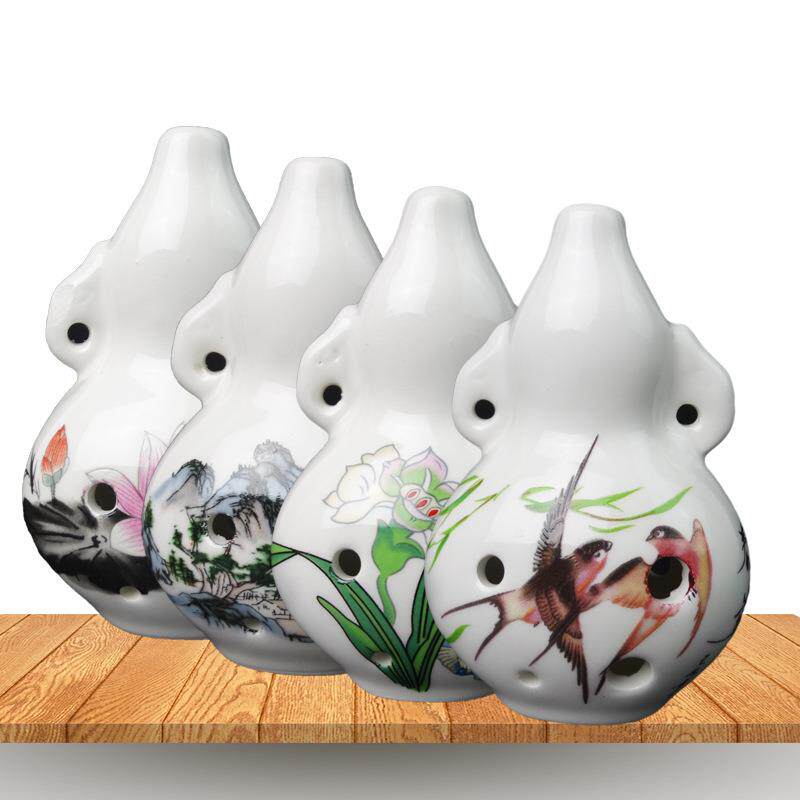 葫芦六孔陶笛乐器 笛子陶瓷陶笛6孔 C调乐器景点学校入门