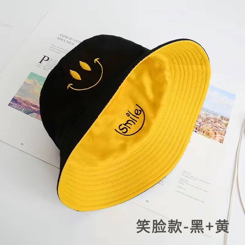 双面帽子女韩版潮学生渔夫帽女春夏季潮百搭街头双面日系盆帽嘻哈