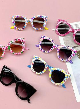 时尚新款出游包花儿童太阳镜宝宝男童女童护目眼镜