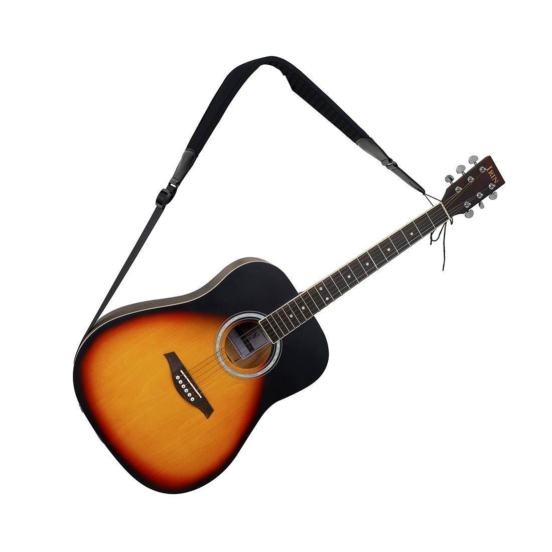 加厚加宽电木吉他背带贝司减压可调节肩带涤纶黑色背带配件