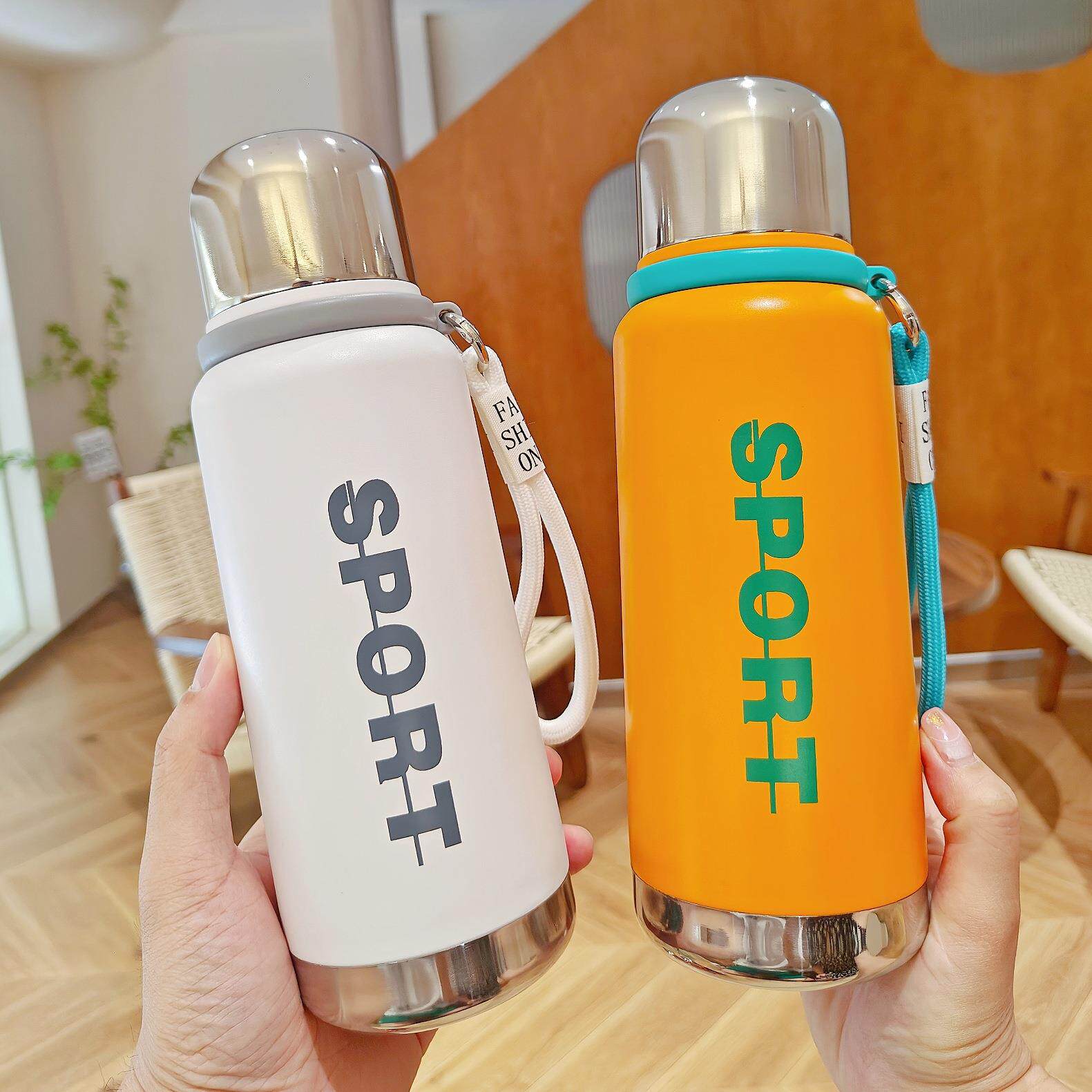 时尚大容量不锈钢保温杯户外便携真空杯子简约手提水杯情侣杯礼品