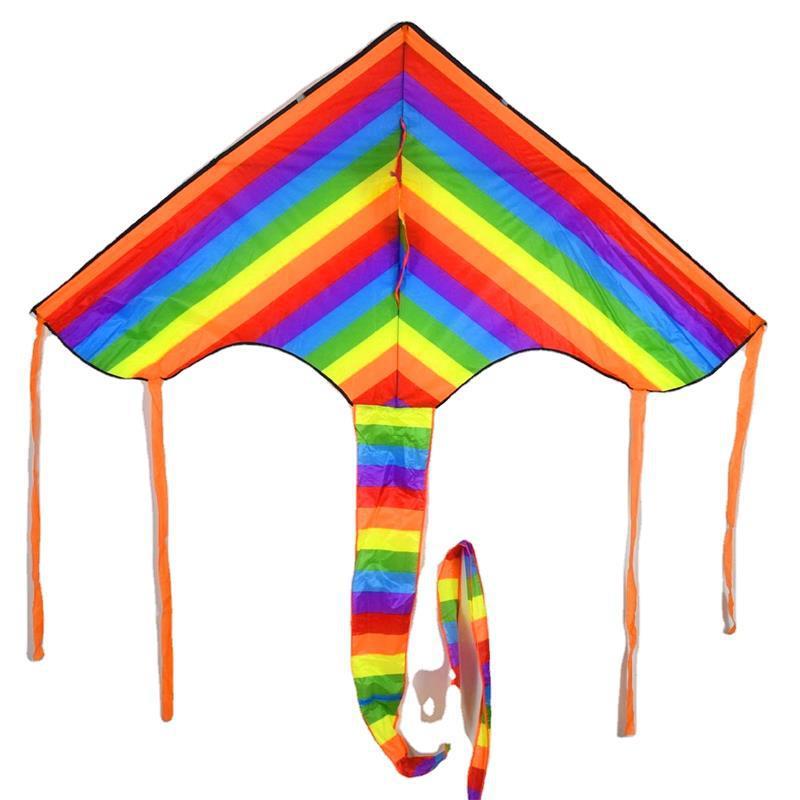 潍坊新款三角风筝易飞大批量九天风筝厂彩条风筝翅膀手工定制