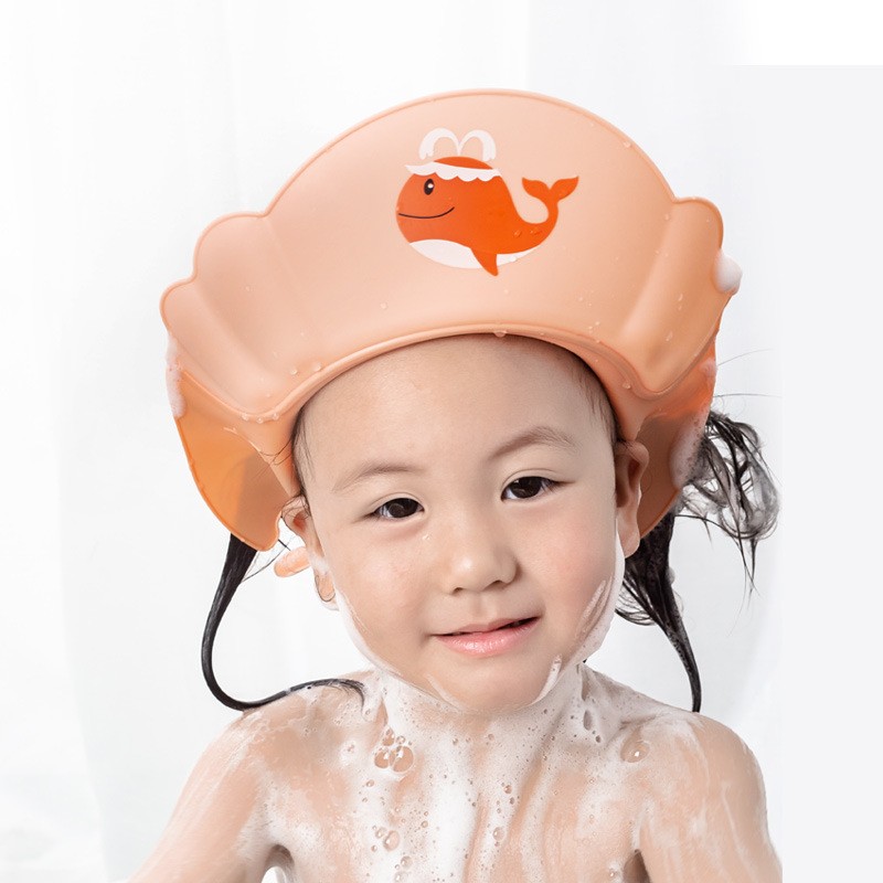 儿童卡通洗发帽宝宝洗头神器小孩淋浴帽婴儿防水帽可调节儿童浴帽