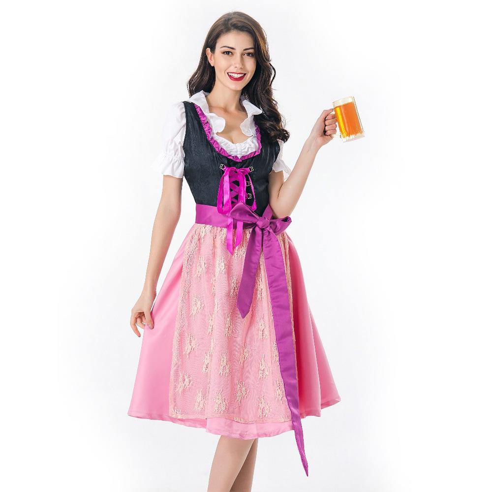 新款万圣节cosplay啤酒女佣服角色扮演 酒吧侍应服 德国狂欢节服