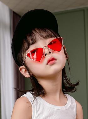 新款跑量款儿童三角太阳镜金属框架眼镜墨镜dxb033个性街拍镜