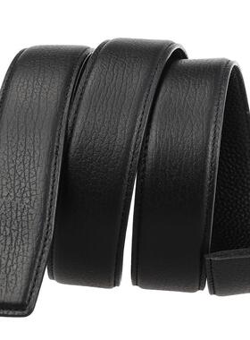 直销双车线双面头层皮带条寸半男自动扣皮带身黑色C3701