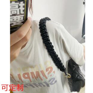 手工编织绳带单肩斜挎女包带金属扣替换手提肩带腋下包包配件定做