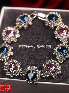 韩国超闪水钻复古手链女时尚水晶手链大气手环 手链 厂家直销定做
