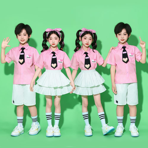 六一儿童啦啦队演出服小学生学院风班服幼儿园合唱园服表演服