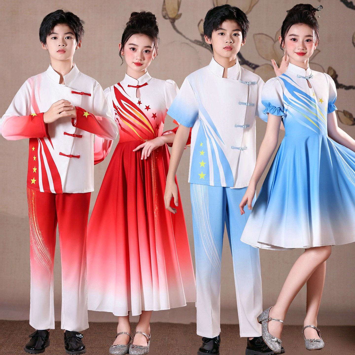 国庆儿童演出服小学生合
