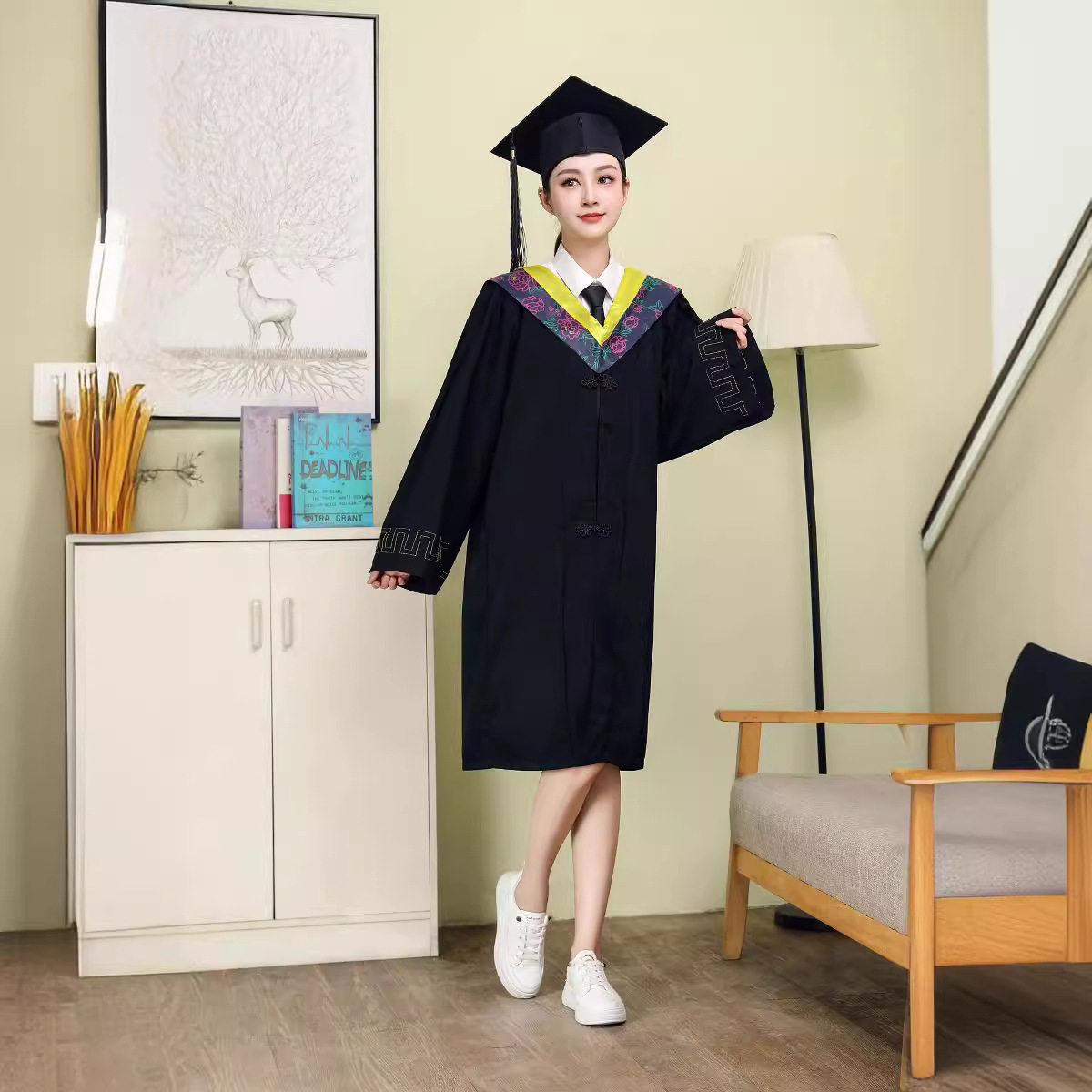 学士服大学生毕业礼服学位服本科生文科理科硕士博士披肩学院风
