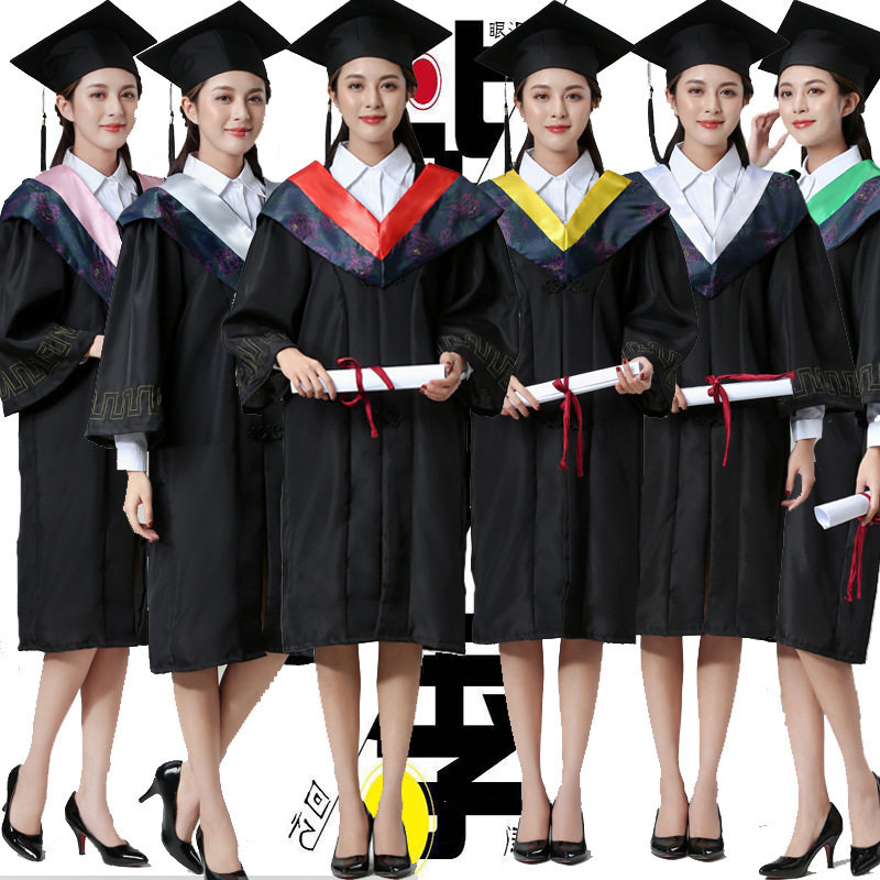 现货学士服大学生毕业礼服定做学院风文工本科硕士服博士服