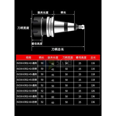 开料机iso30刀柄高精度CN