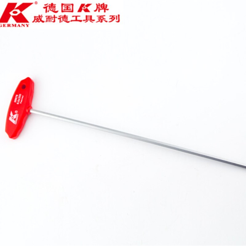 K牌 T型平头加长特长内六角扳手 长T形六方六棱螺丝刀09976
