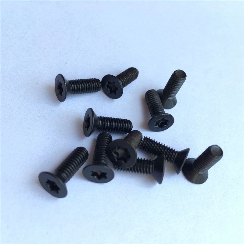 M2.5x42.5x16沉头内梅花防盗黑色不锈钢GB2673高盐雾防锈达克罗