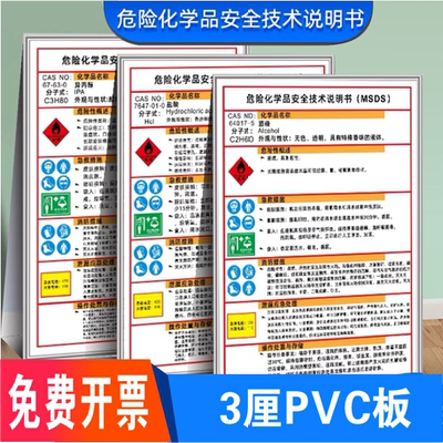 油漆危险化学品安全技术说明书(MSDS)油墨msds告知卡标识标志牌