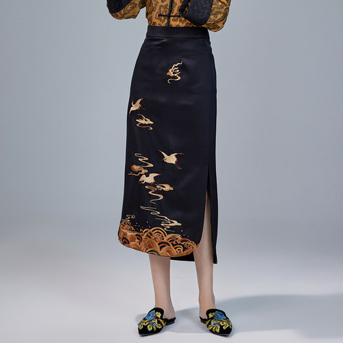 秋季新款原创复古改良中式旗袍裙