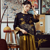 唐装 新中式 上衣女 中国风复古改良天丝刺绣茶服短小衫 陌遇春秋新款