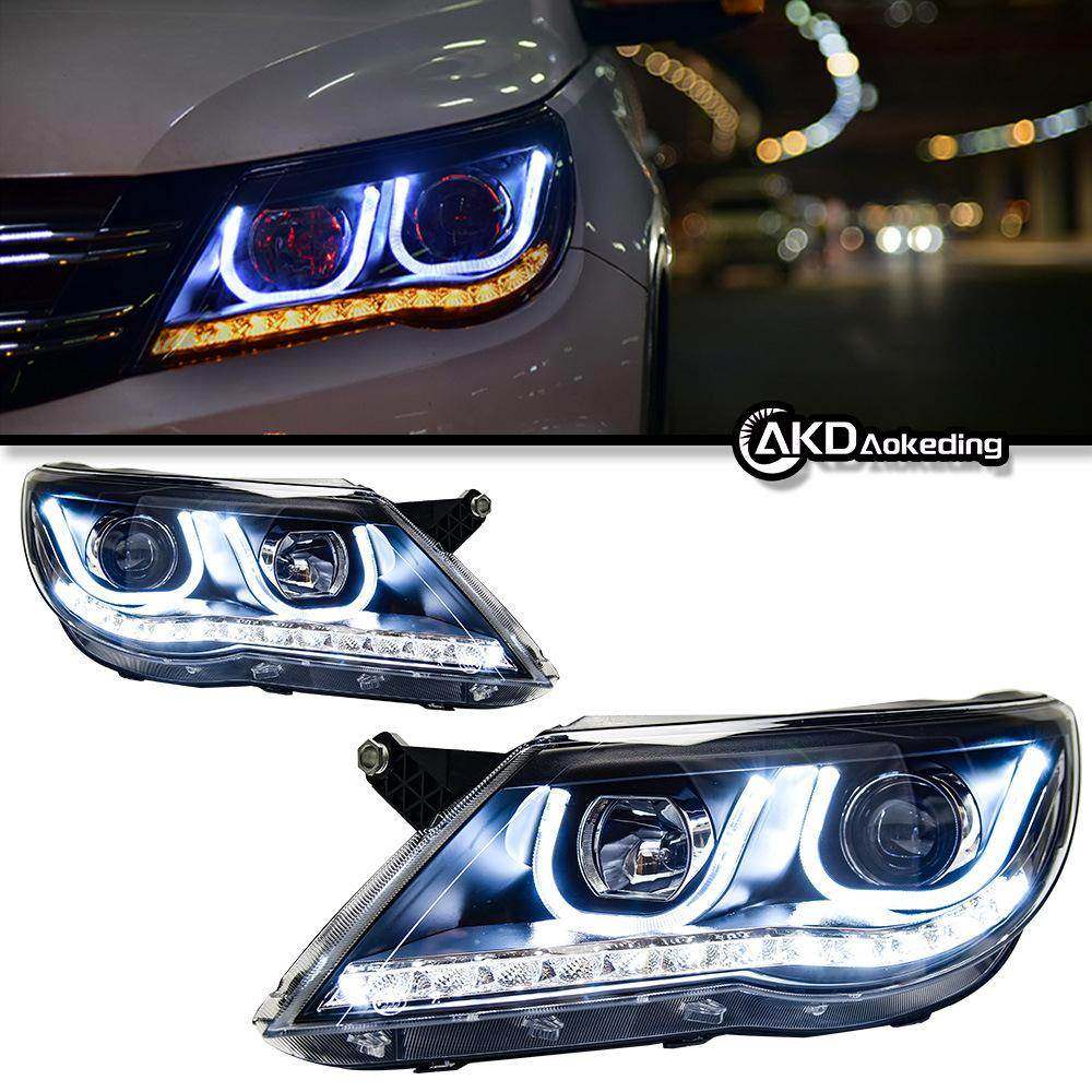 适用于09-12年大众途观大灯总成改装双U型LED日行灯透镜灯氙气灯,家装灯饰光源,灯具配件,淘宝优惠券,粉丝福利购,淘宝优惠卷