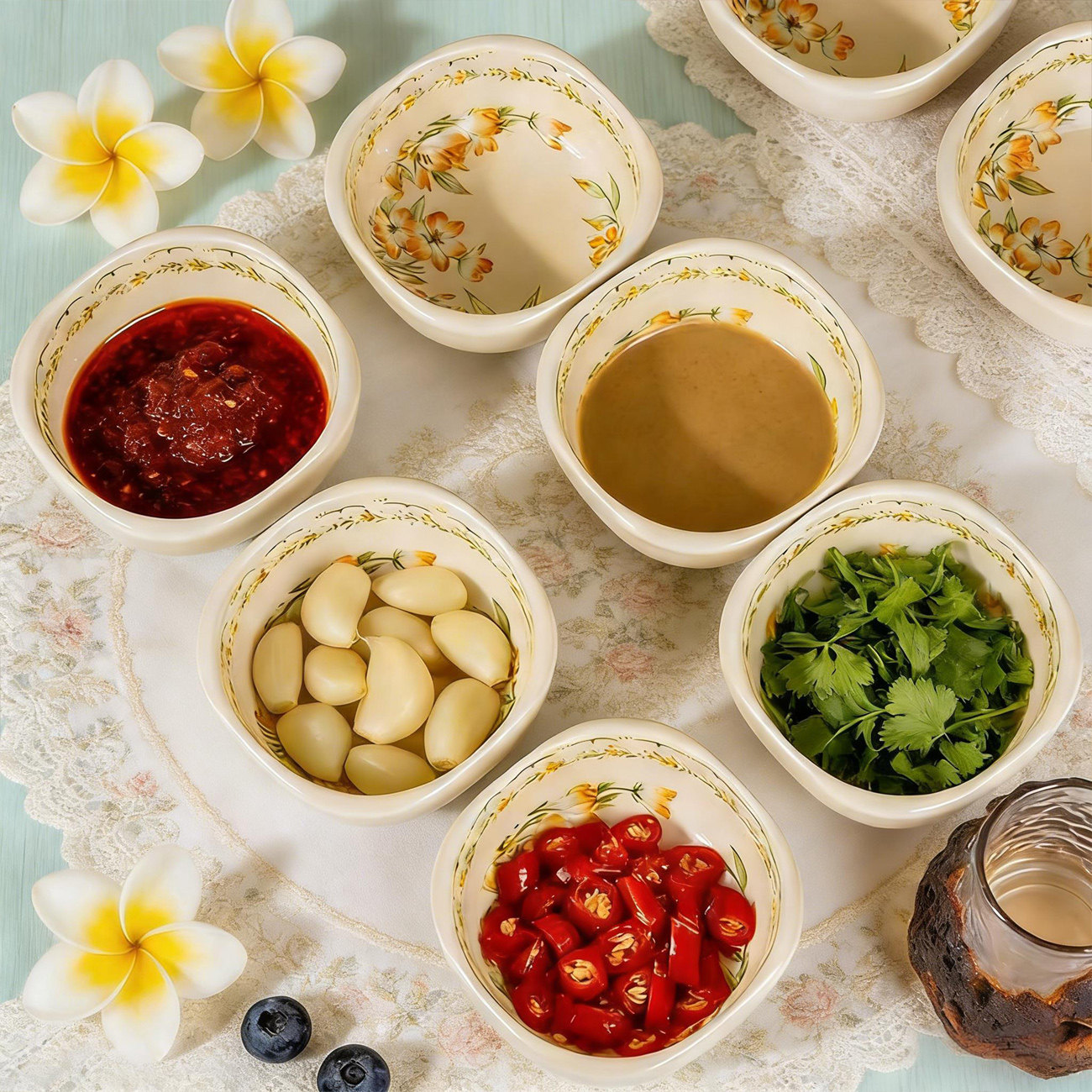 法式田园风陶瓷蘸料碟釉下彩家用调料碟2026新款配菜碟高颜值餐碟,餐饮具,碟,淘宝优惠券,粉丝福利购,淘宝优惠卷