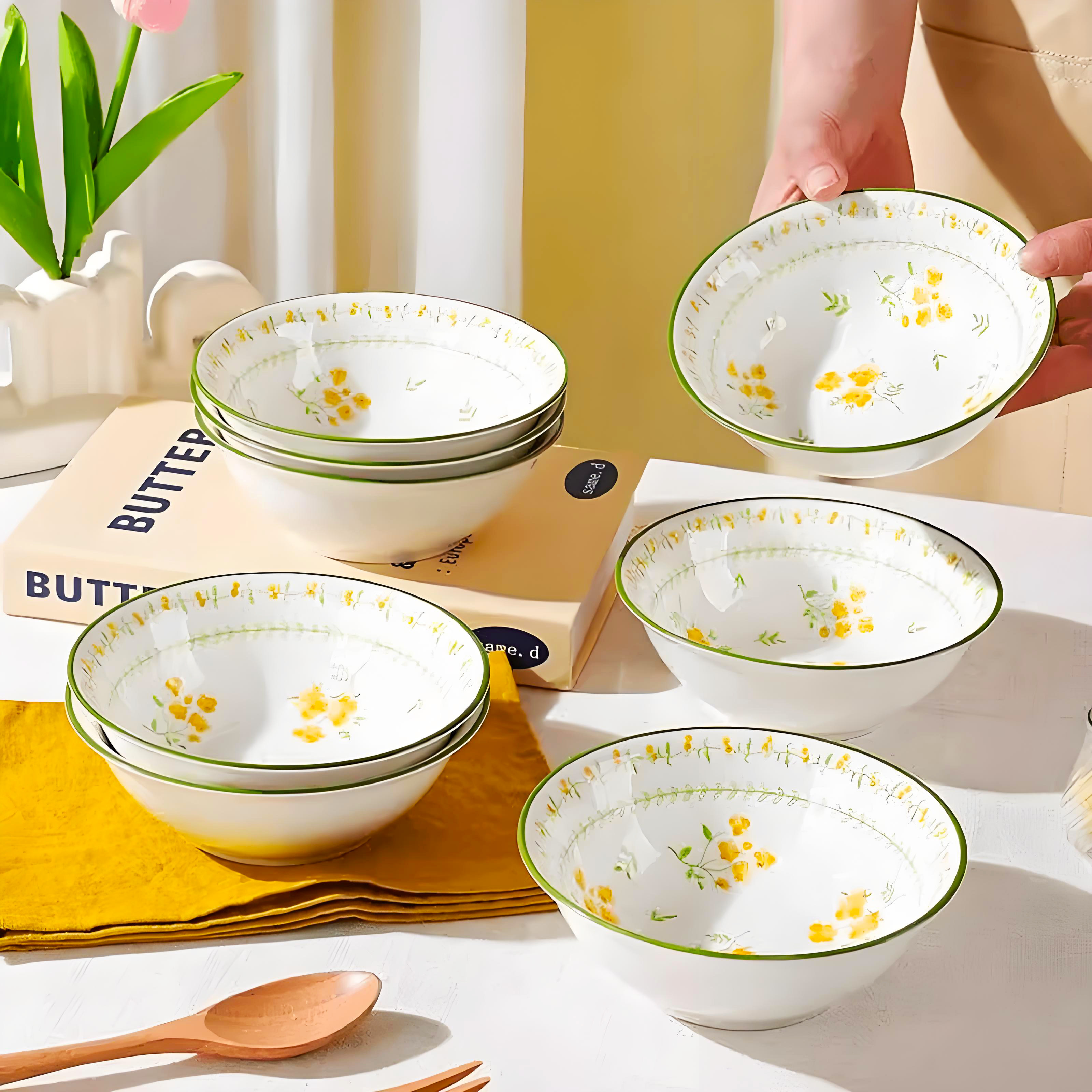 釉下彩陶瓷碗大容量面碗家用2026新款高颜值吃饭碗拉面碗汤碗餐具,餐饮具,碗,淘宝优惠券,粉丝福利购,淘宝优惠卷