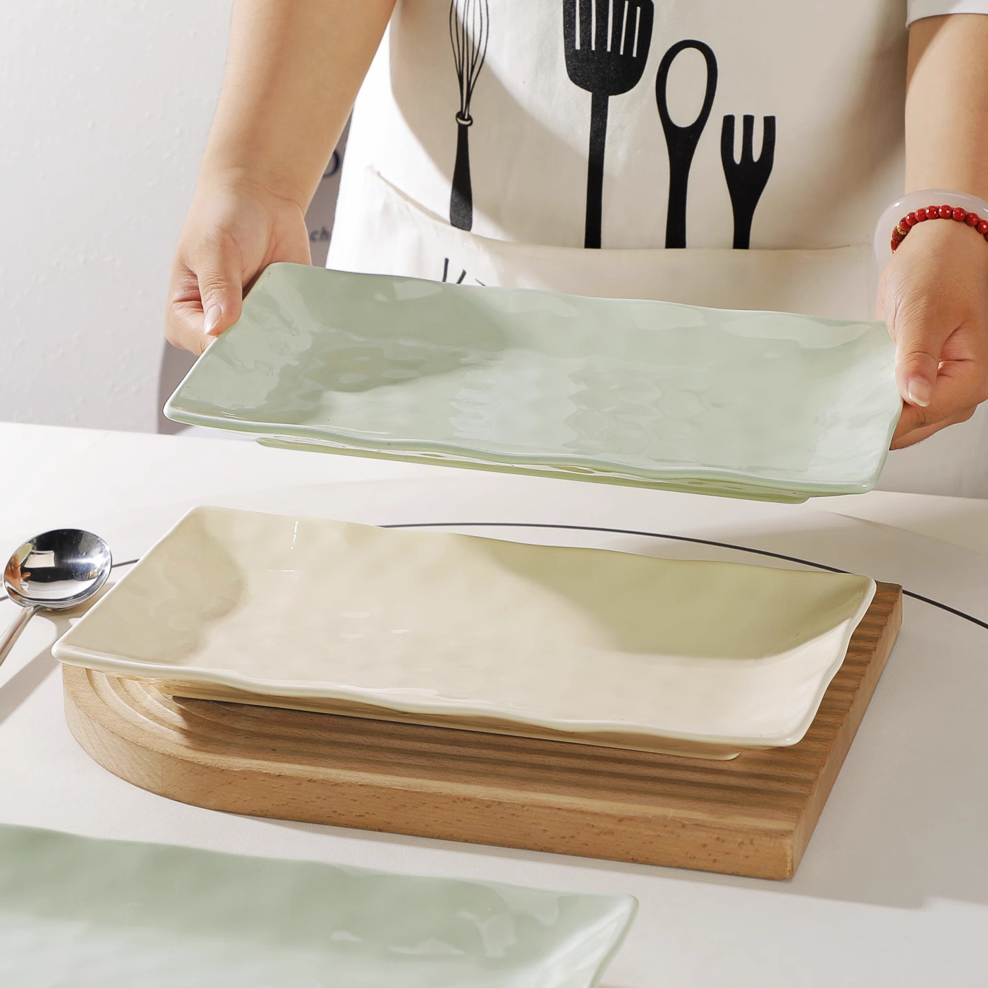 陶瓷鱼盘12英寸家用长方形大鱼盘创意石头纹糖醋鱼盘蒸鱼盘烤鱼盘,餐饮具,盘,淘宝优惠券,粉丝福利购,淘宝优惠卷