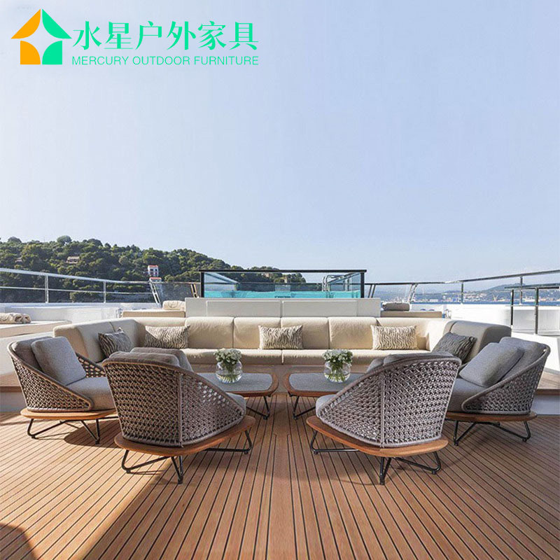 北欧户外沙发庭院休闲阳台实木藤椅简约创意轻奢花园露天家具组合,住宅家具,户外沙发,淘宝优惠券,粉丝福利购,淘宝优惠卷