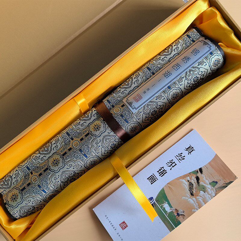 杭州西湖文创丝绸卷轴刺绣挂画中国特色礼物送老外国人客户纪念品