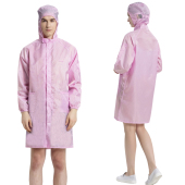 防静电连帽大褂防尘无尘服洁净长款 男女电子厂车间蓝色白色工作服