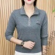 中年妈妈卫衣2023新款 洋气减龄休闲半拉链宽松套头上衣女 春秋大码