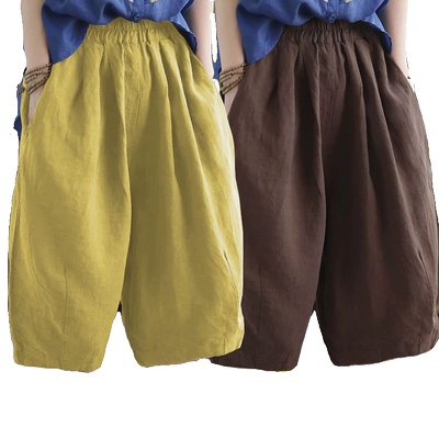 中年妈妈纯棉五分裤女大码短裤子