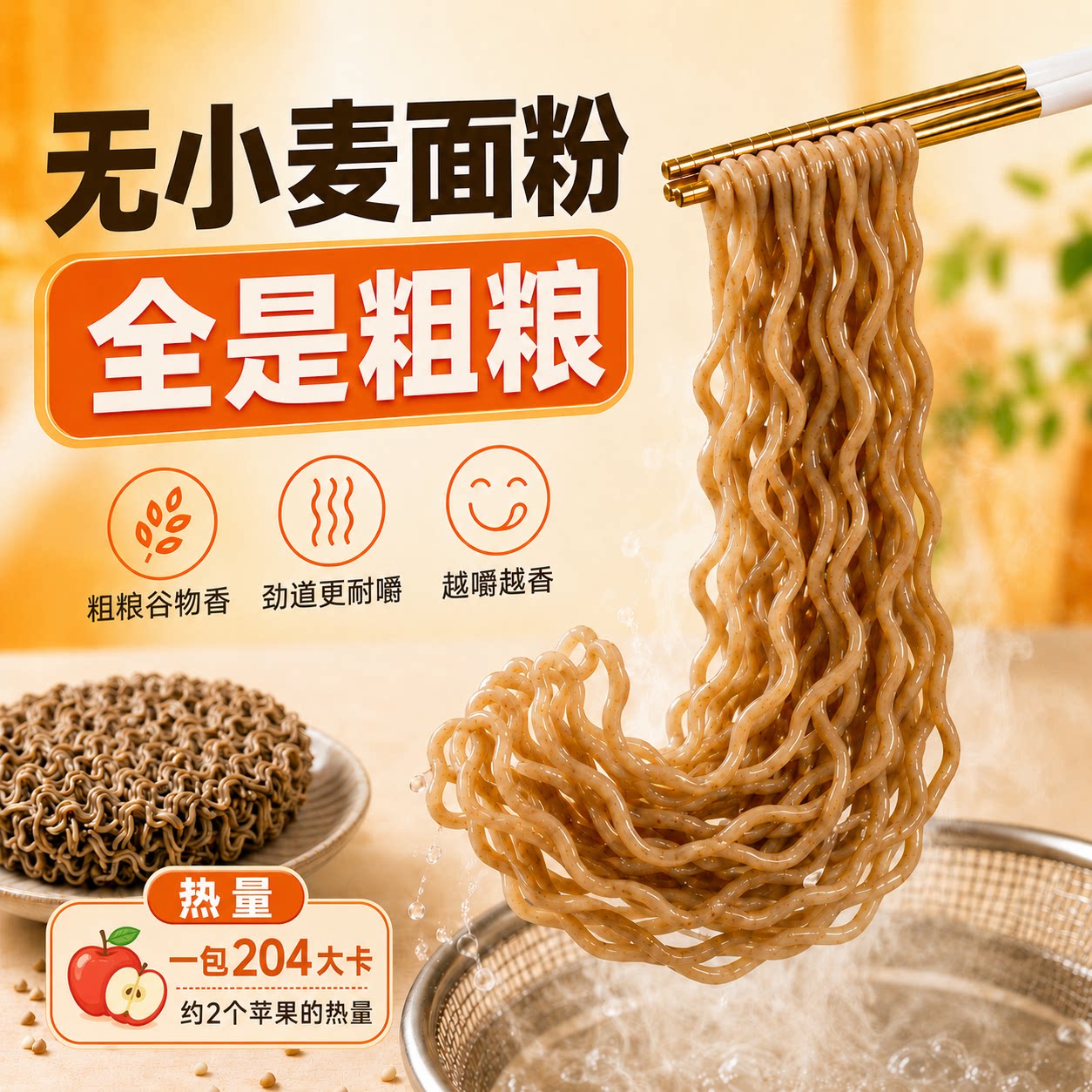 糖学友断糖管理期青稞藜麦方便面非油炸低钠低脂轻食简餐速食面