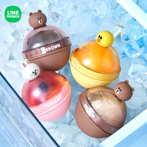 LINE FRIENDS冰球模具圆球形冰格轻松脱模家用食品级硅胶冰块神器