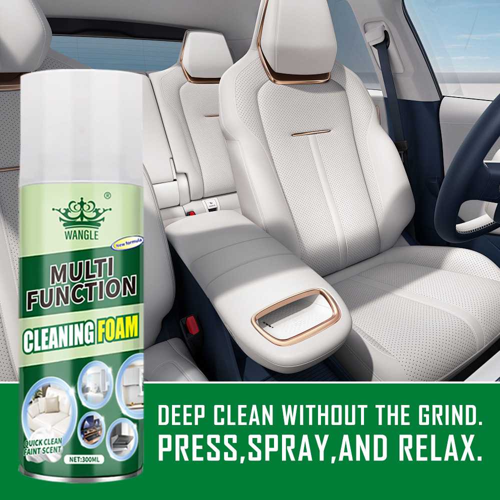 英文版包装汽车内饰多功能泡沫清洗剂强力去污去油清洁去污剂