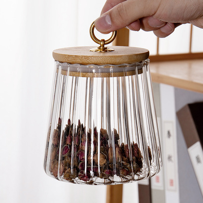 透明玻璃茶叶罐密封储物罐茶罐家用绿茶醒普洱小号收纳盒便携罐子