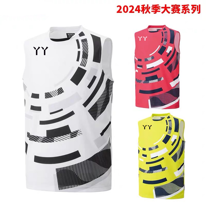 24款周天成无袖羽毛球服男背心女短袖运动套装马来西亚大赛服速干