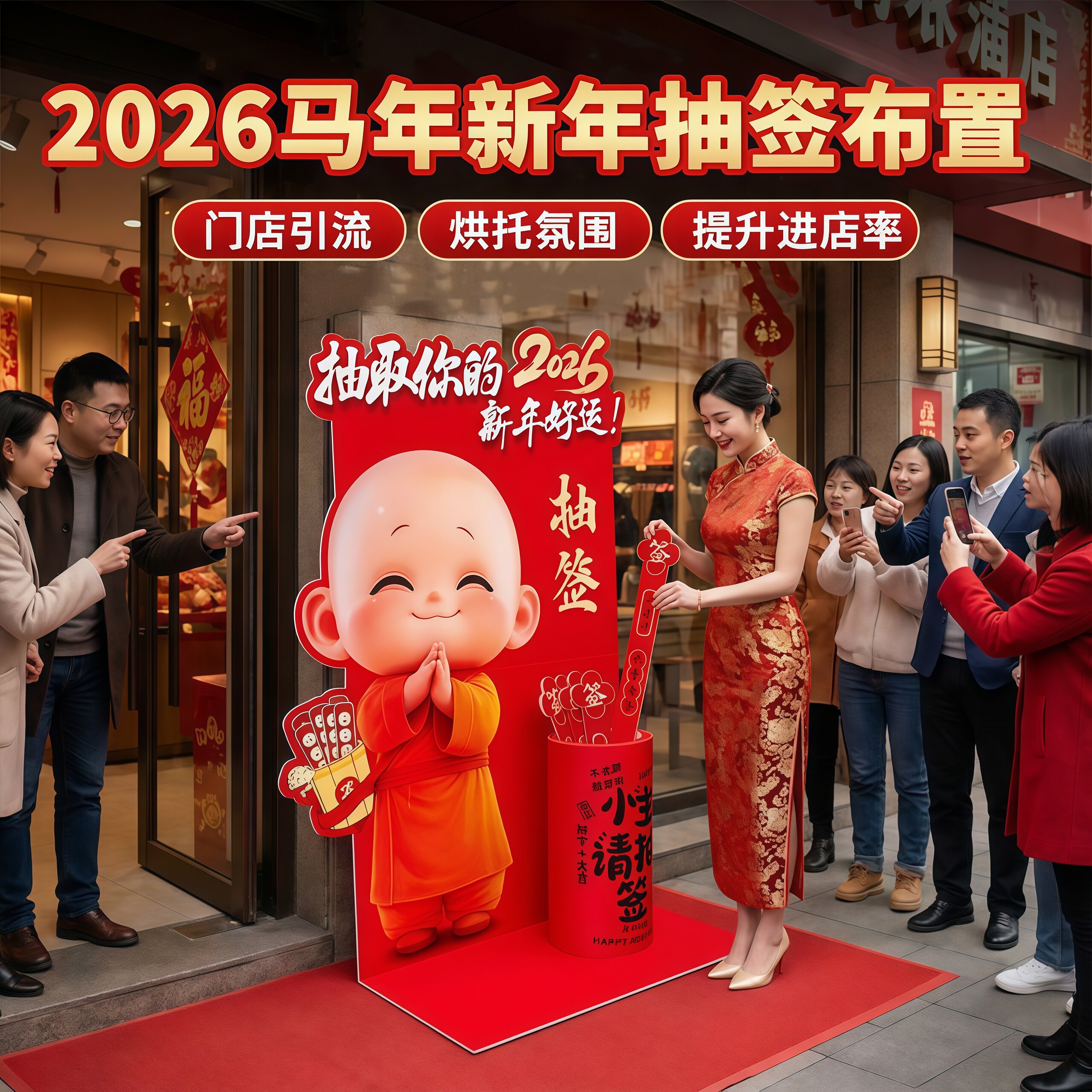 2026马年抽取你的新年好运抽签筒