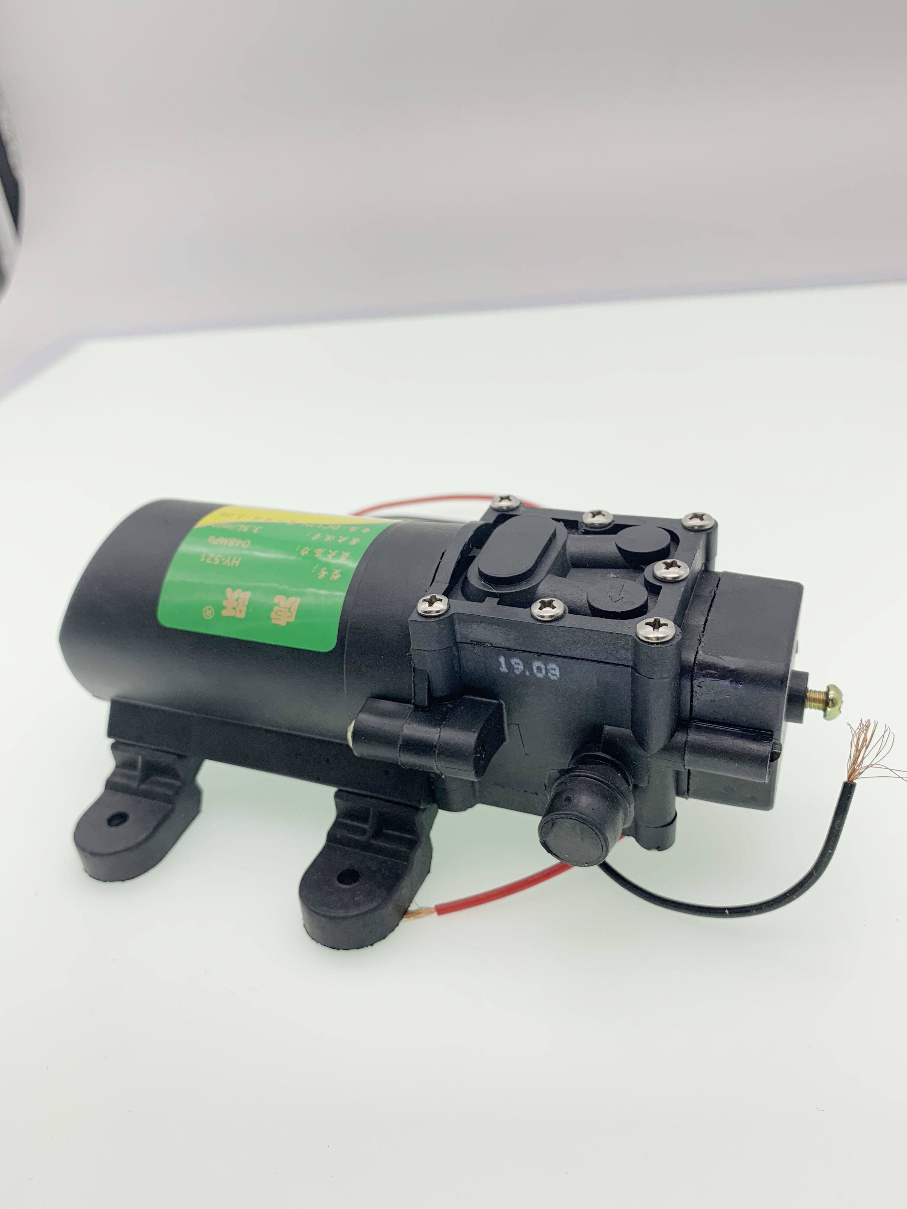 农用电动喷雾器配件虎跃微型小水泵12v自动回流水泵hy521喷雾水