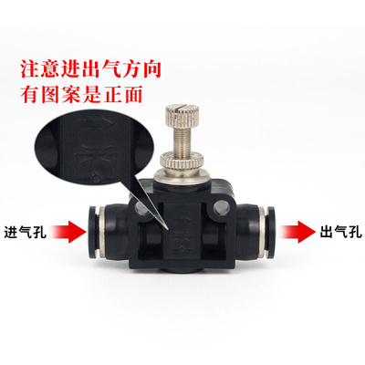 。气动气管接头管道LSA4调速节流阀PA6限速8流量调节10单向12截流