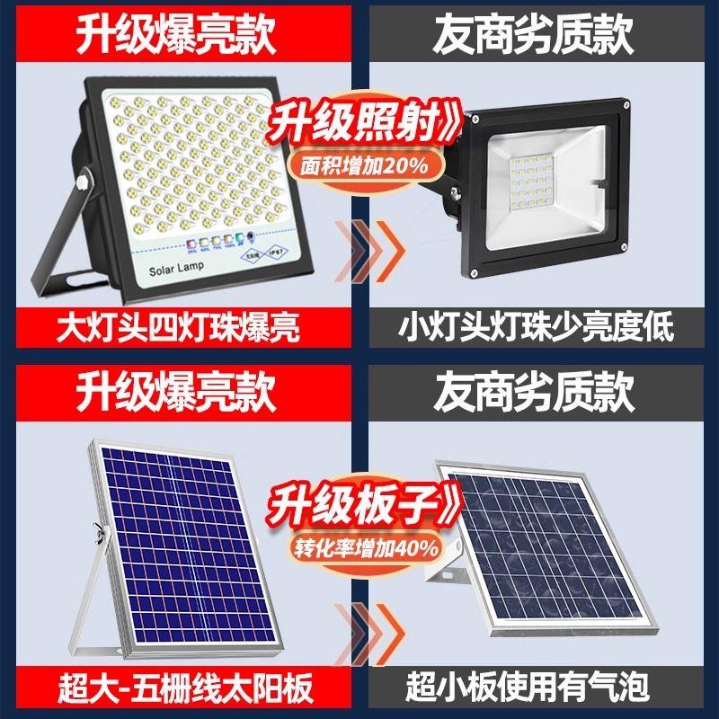 太阳能灯户外灯庭院灯超亮农村1000W新型防水家用室内路灯照明灯