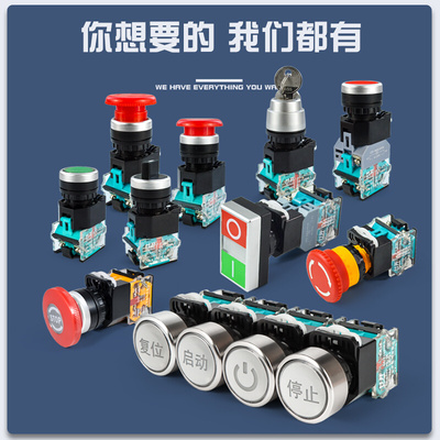 。LA38-11BH自复位双键按钮开关 LA38-11BD双位带灯平头开关R G22