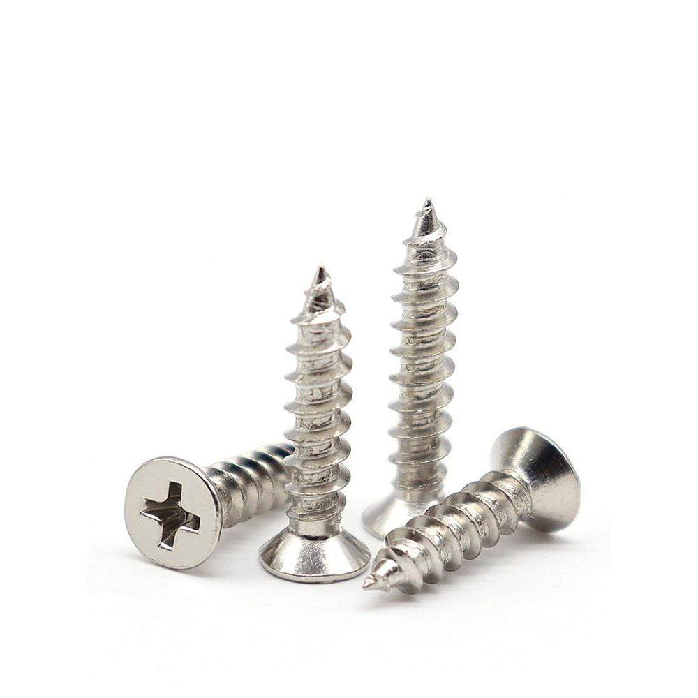 M1M6镀镍十字沉头自攻钉KA平头螺丝M2M3M4M5沉孔螺钉*5x6x8x10x12