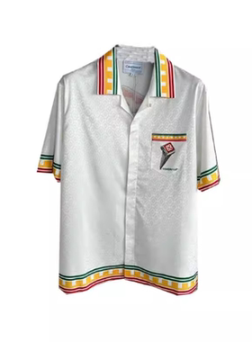 casablanca 26 图像石柱  印花 宫廷西西里风男女同款 丝绸衬衫